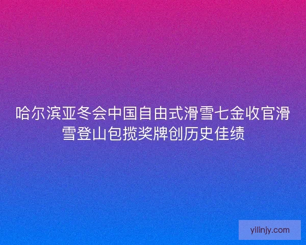 哈尔滨亚冬会中国自由式滑雪七金收官滑雪登山包揽奖牌创历史佳绩